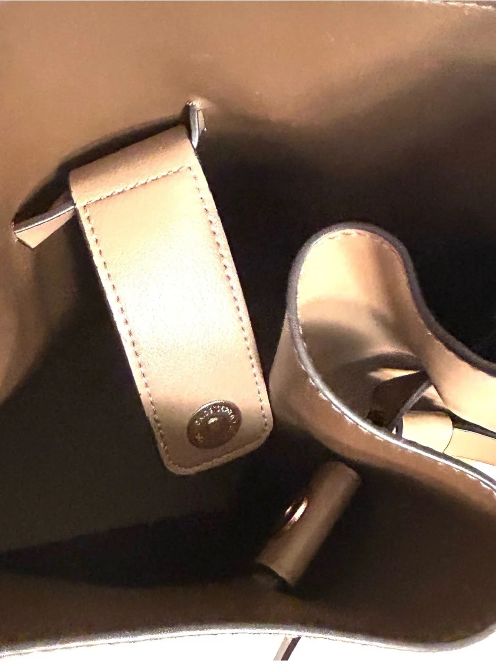 Classic Tan Leather-like Shoulder Tote Bag